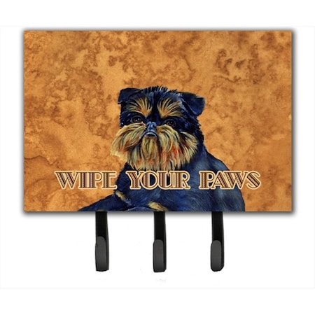 Carolines Treasures 6 x 9 in. Brussels Griffon Wipe Your Paws Leash or Key Holder LH9462TH68